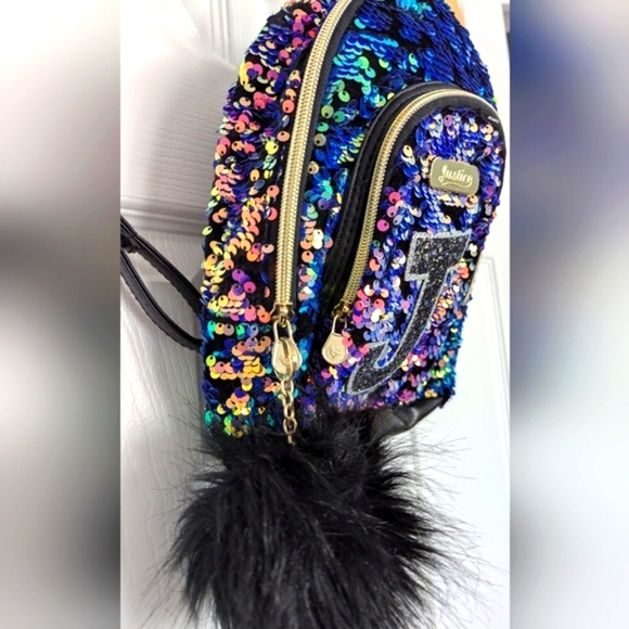 Justice Kids Sequins 10" Backpack/Purse/Bag - Letter J - Picture 3 of 11
